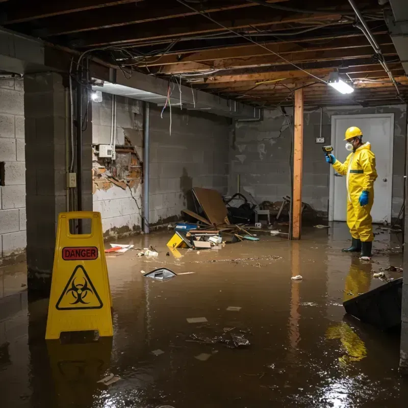 Flooded Basement Electrical Hazard in Utica, NY Property